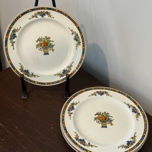 Vintage Johnson Brothers 'Marjorie' Fruit Basket Ceramic Plates - Set of 5